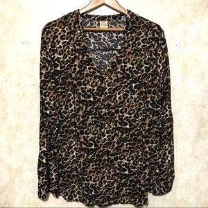 Faded Glory | Animal Print Top | Size XL